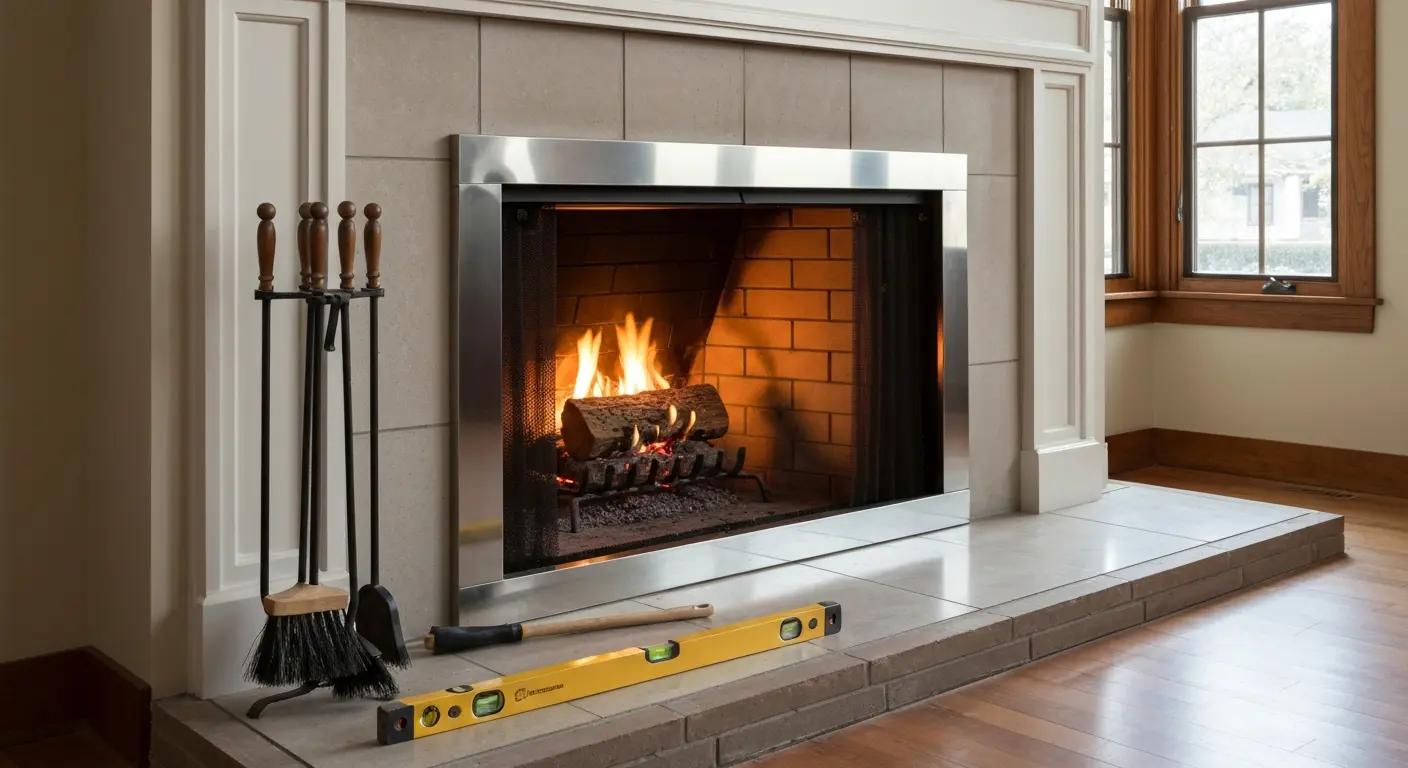 Custom fireplace installation