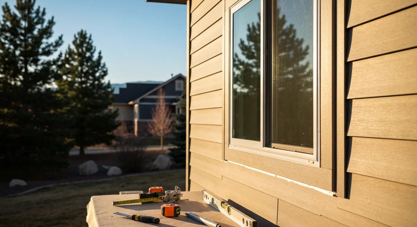 Modern window and siding installation