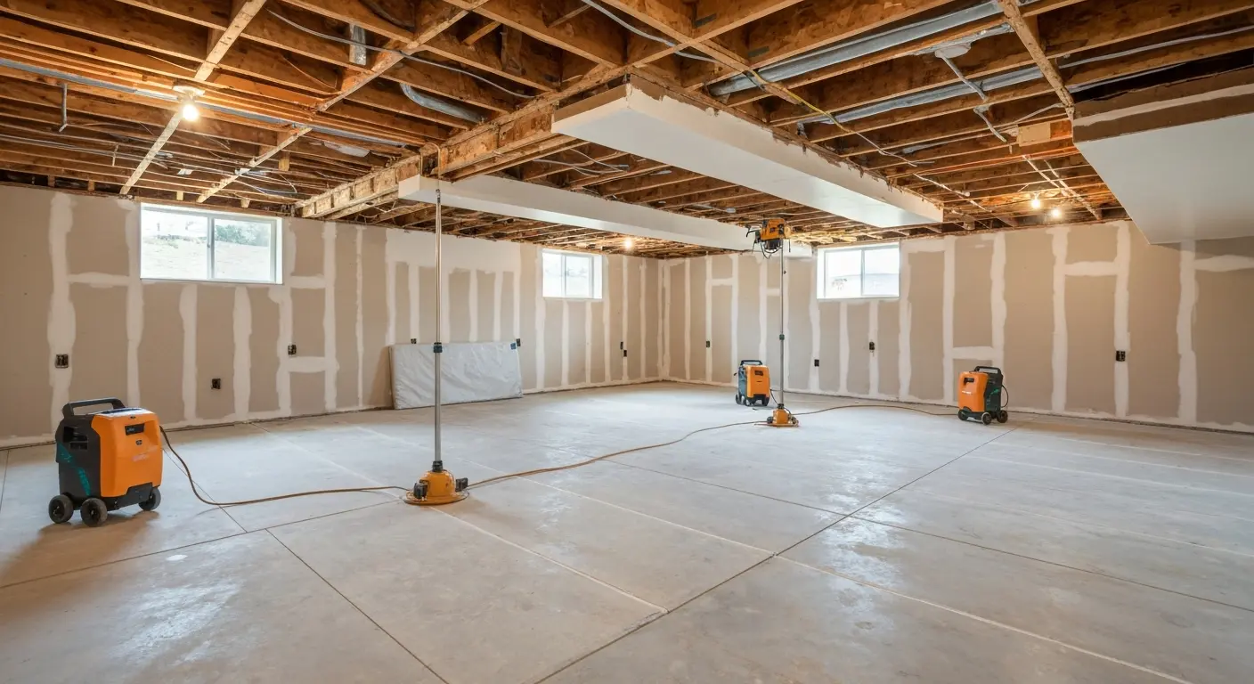 Water damage restoration project