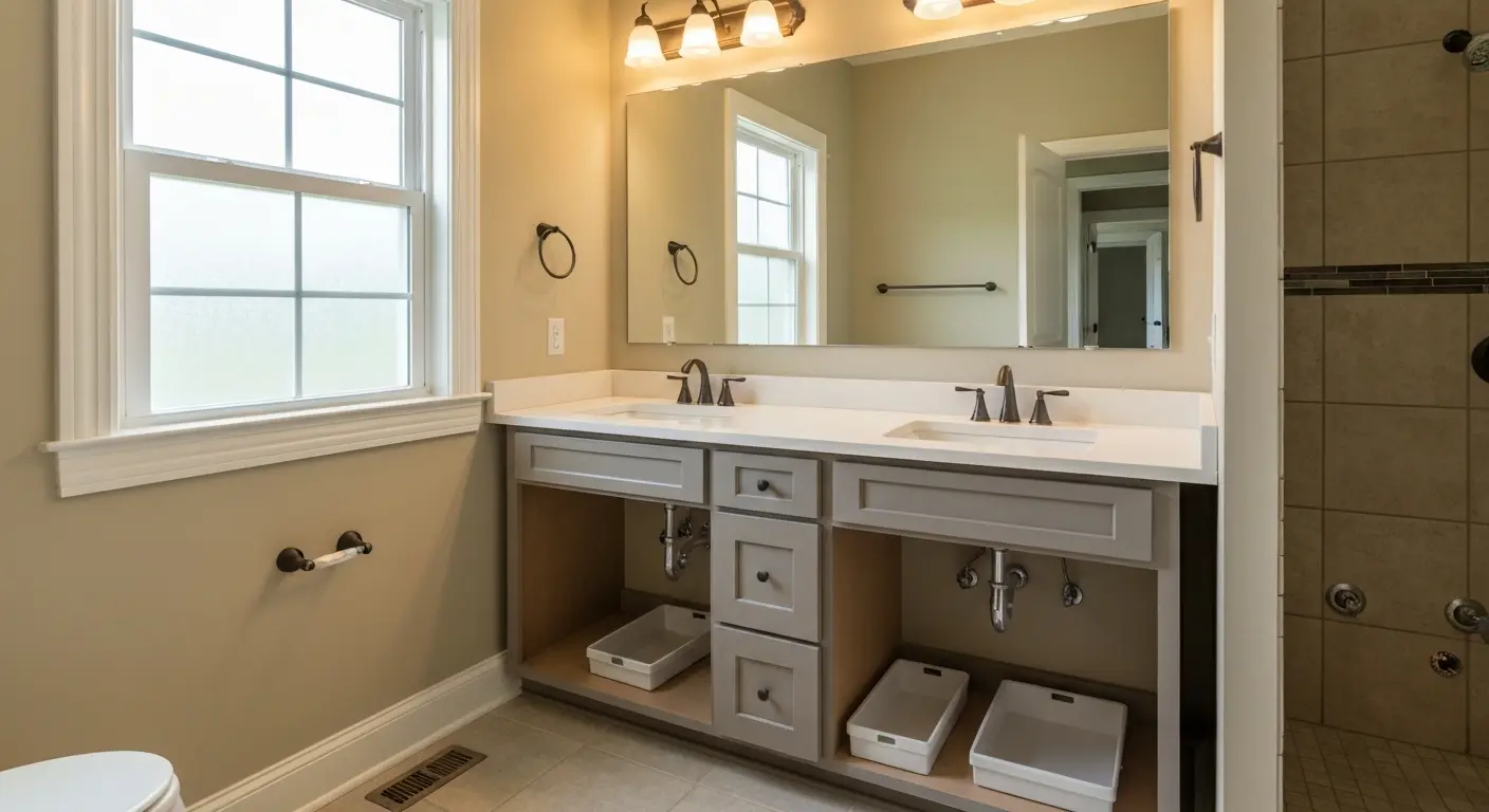 Double vanity installation