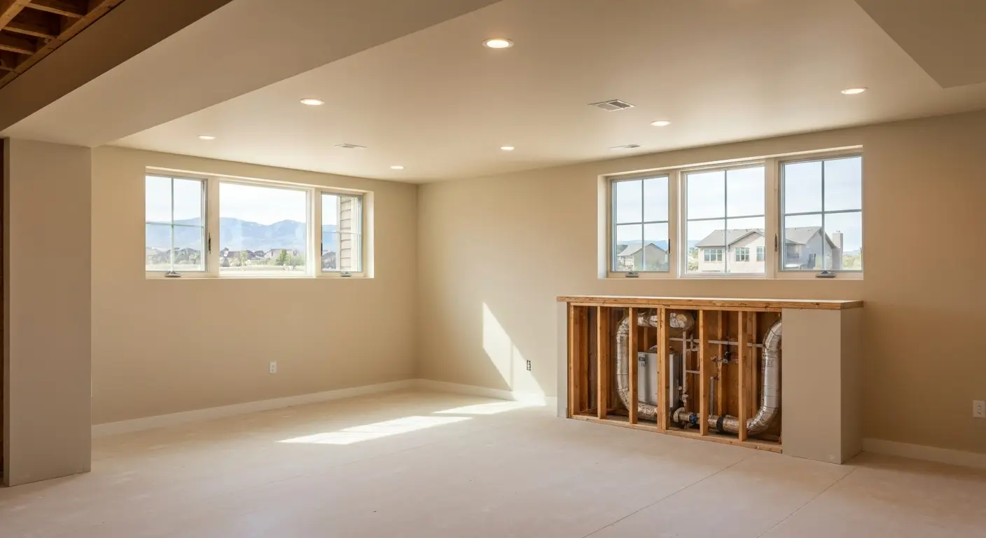 Basement finishing project in Aurora