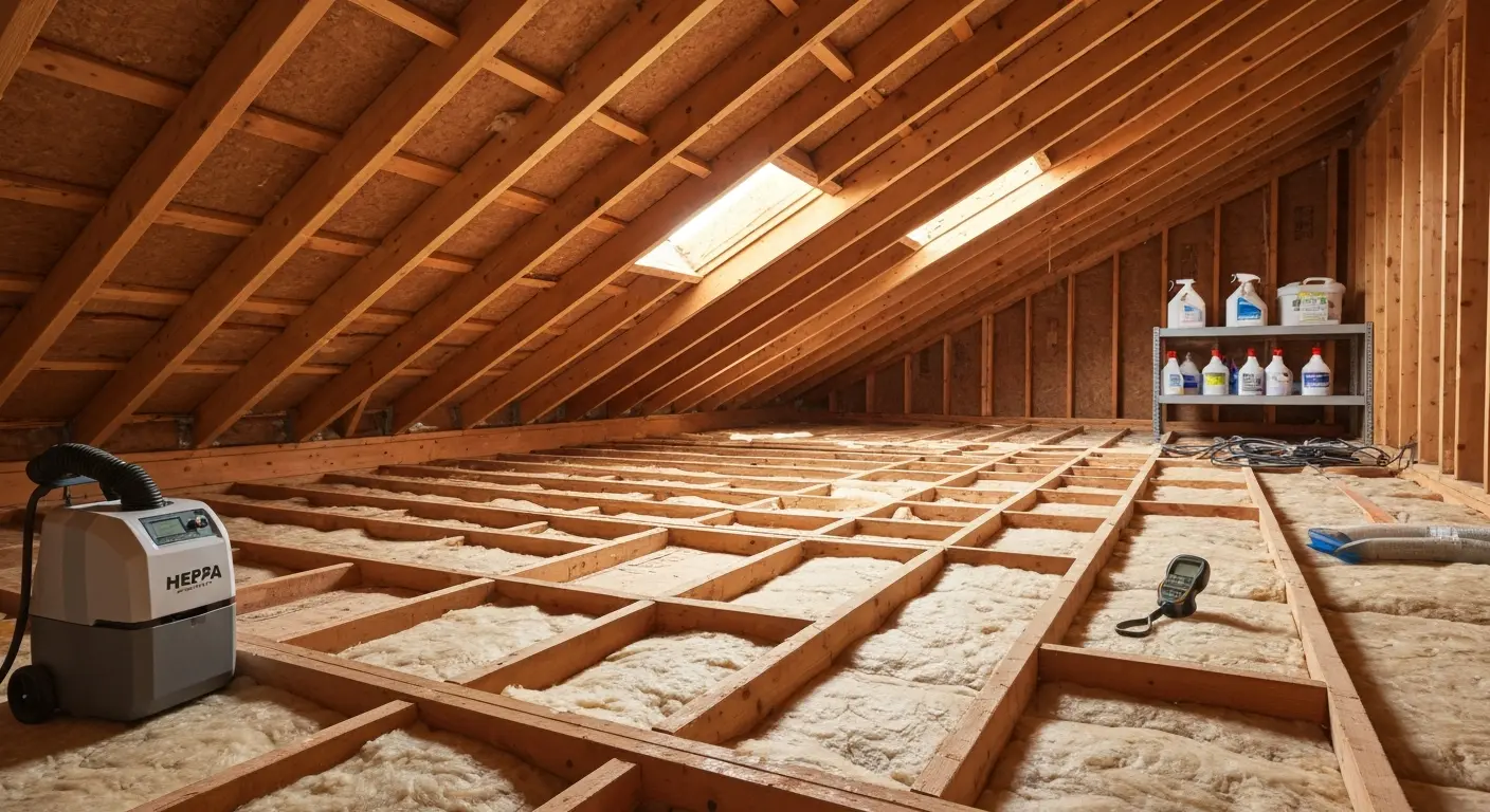 Attic mold removal