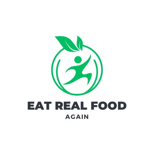 Green Eat Real Food Again Logo Home Page