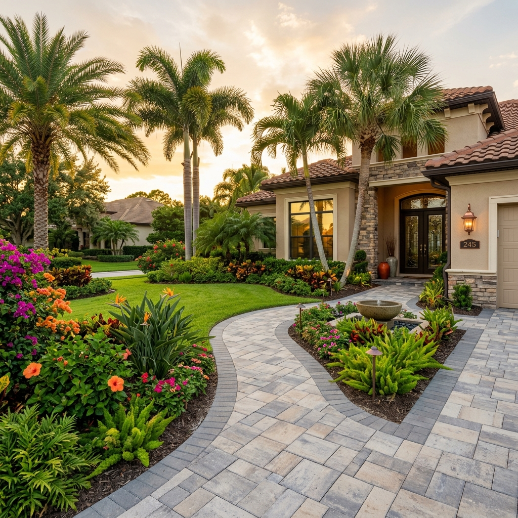 Beautiful landscape design in Lutz FL