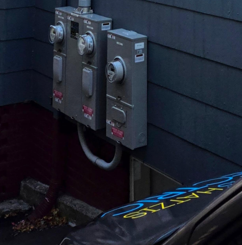 Multi-meter electrical service installed by Costas Hatzis Electric