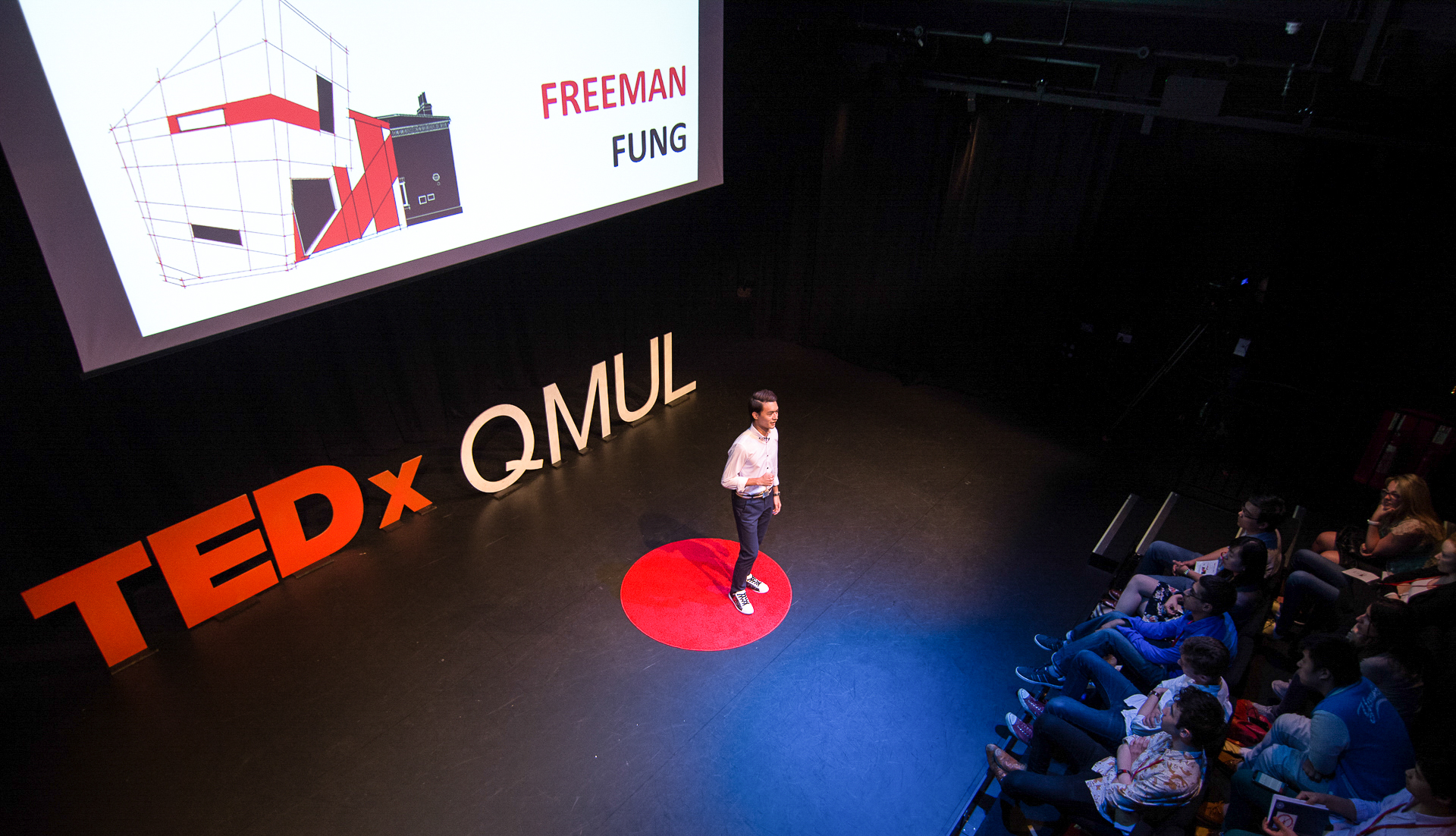 Freeman Fung, speaking at TEDx stage