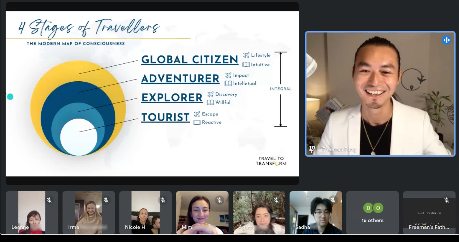 Freeman Fung with attendees screenshot during the webinar
