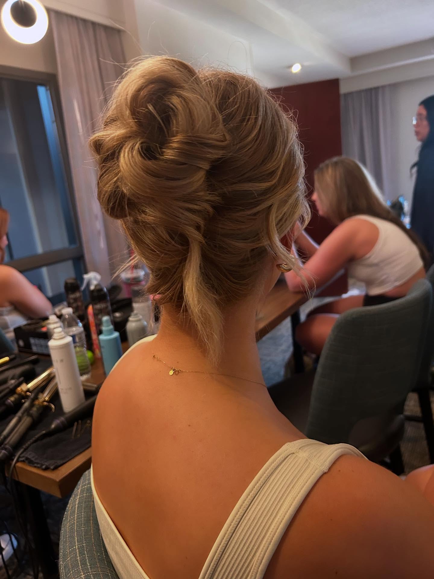 Updo styling