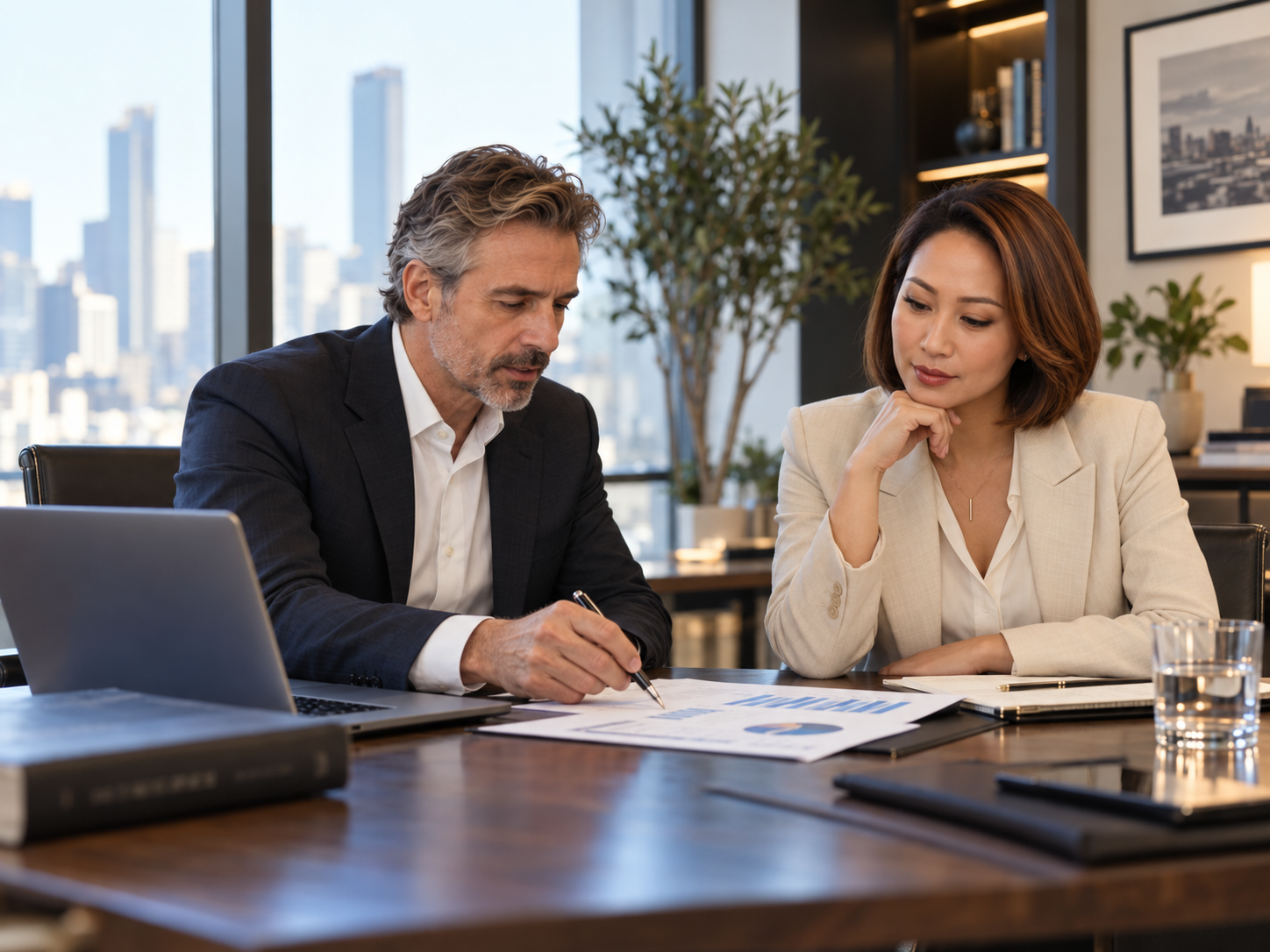 Business strategy meeting consultation