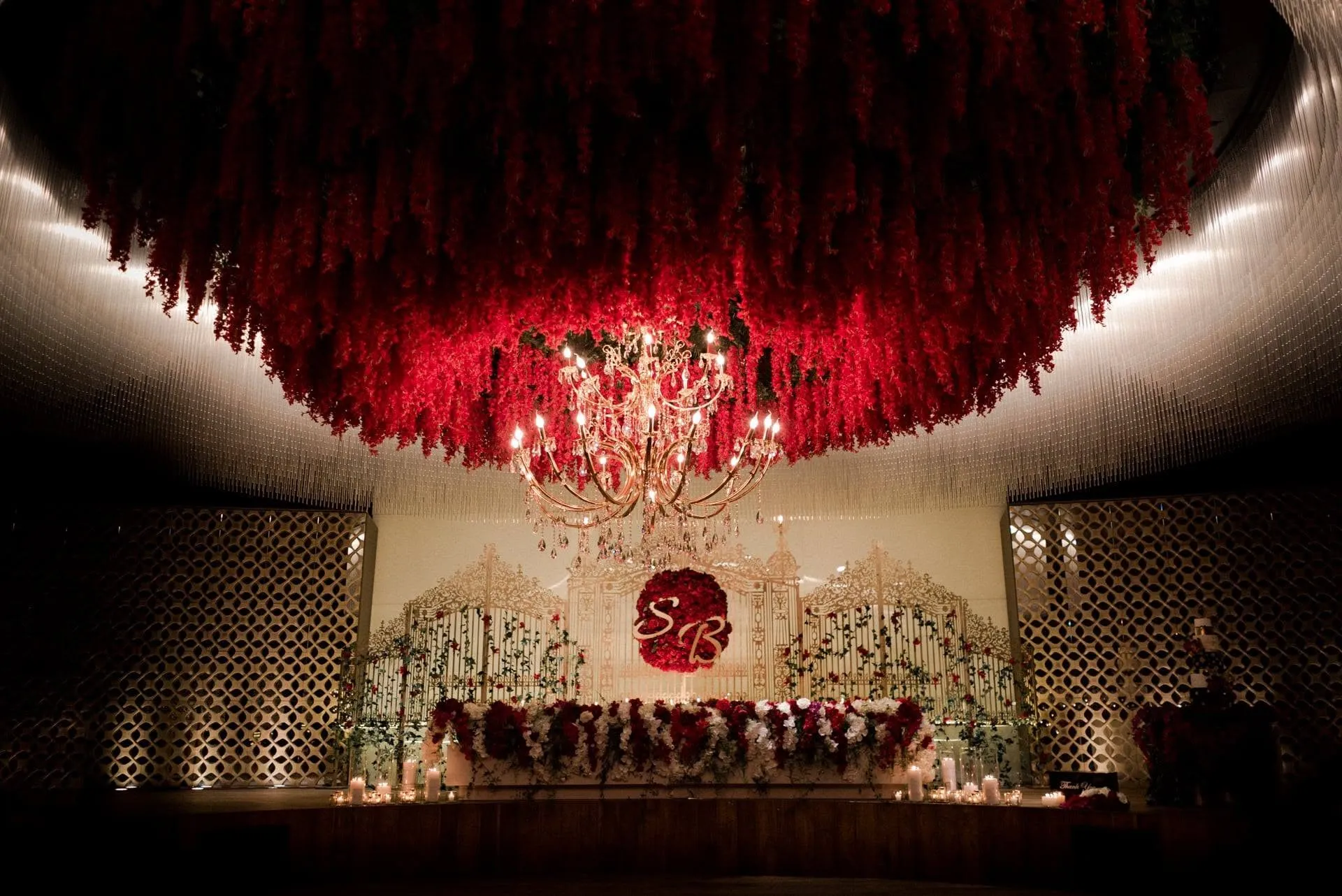 The finished room at candlelight