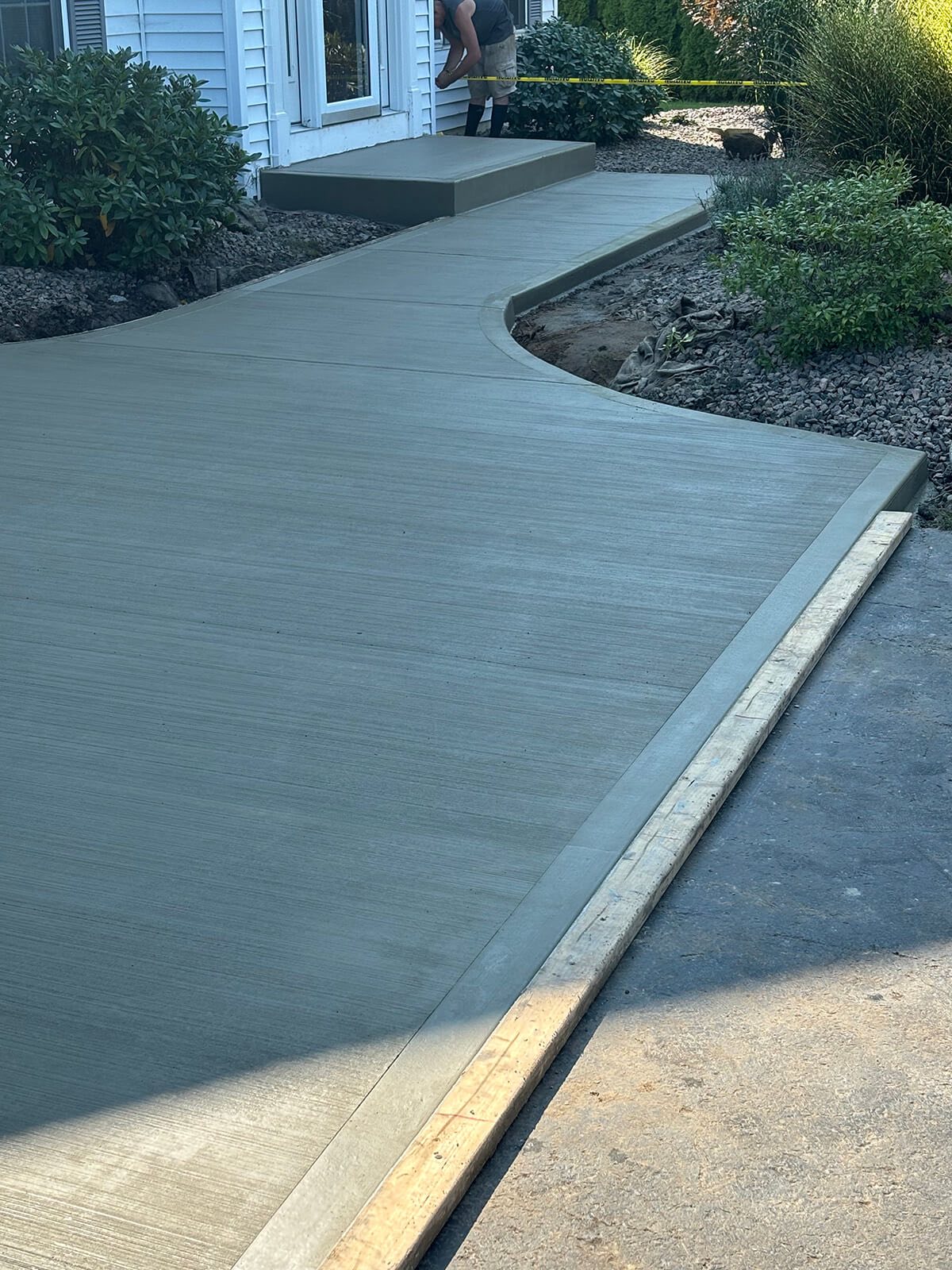 Concrete driveway work