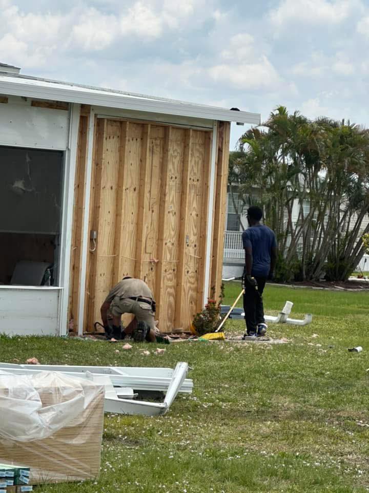 House exterior wall build