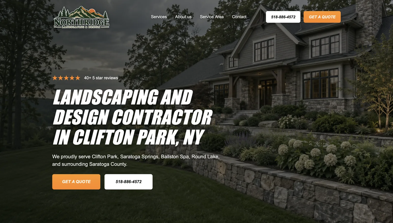 Landscaping contractor website