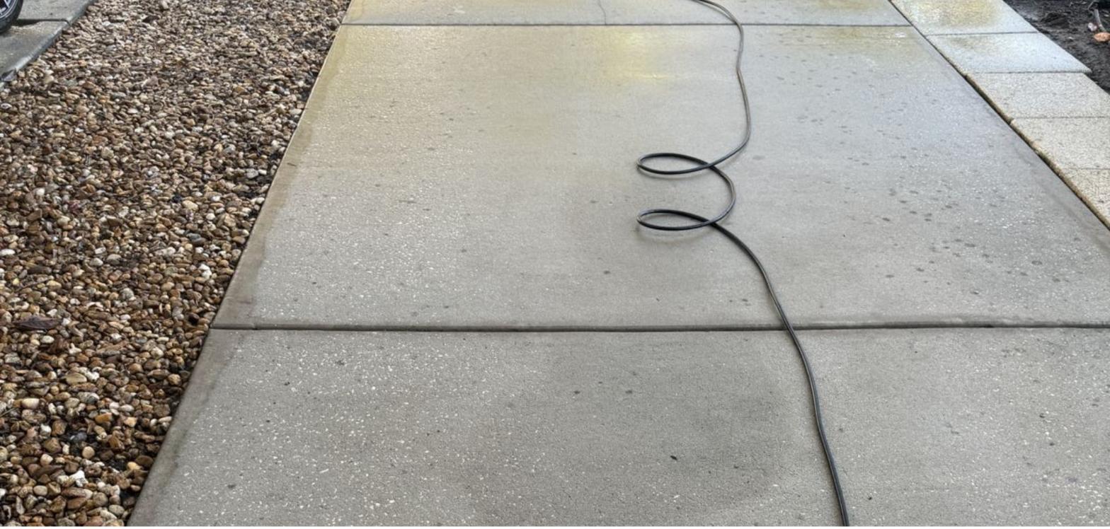Driveway pad after cleaning