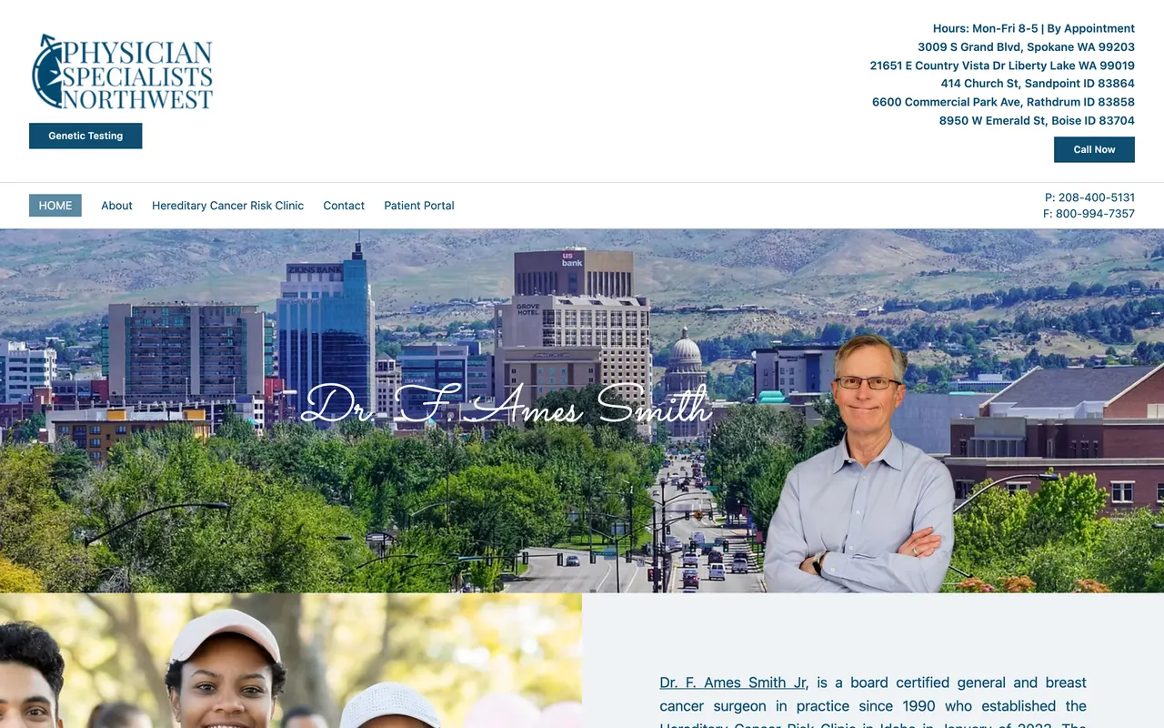 Physician Specialists Northwest website by GoldWare
