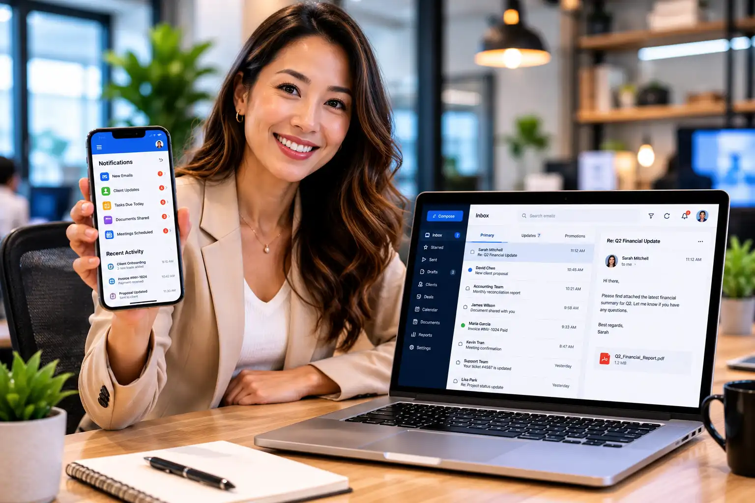 Automated predictive outreach sending personalized emails to accounting clients at the right time