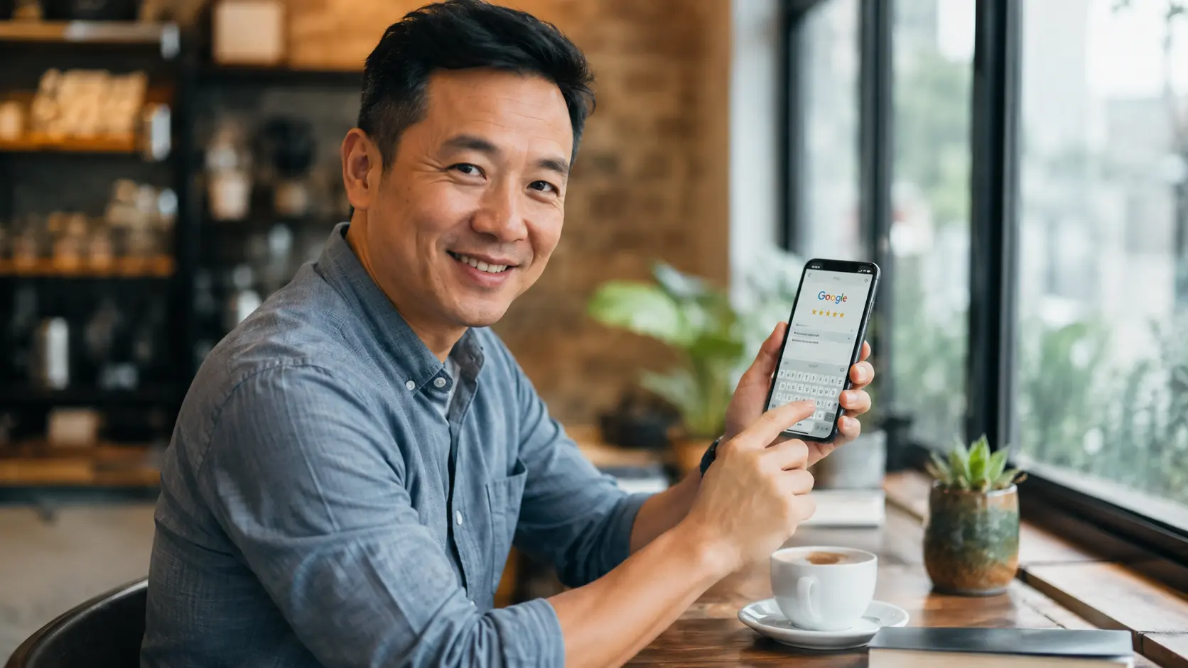 Happy accounting client leaving a five star Google review after receiving an automated follow up message Happy accounting client leaving a five star Google review after receiving an automated follow up message