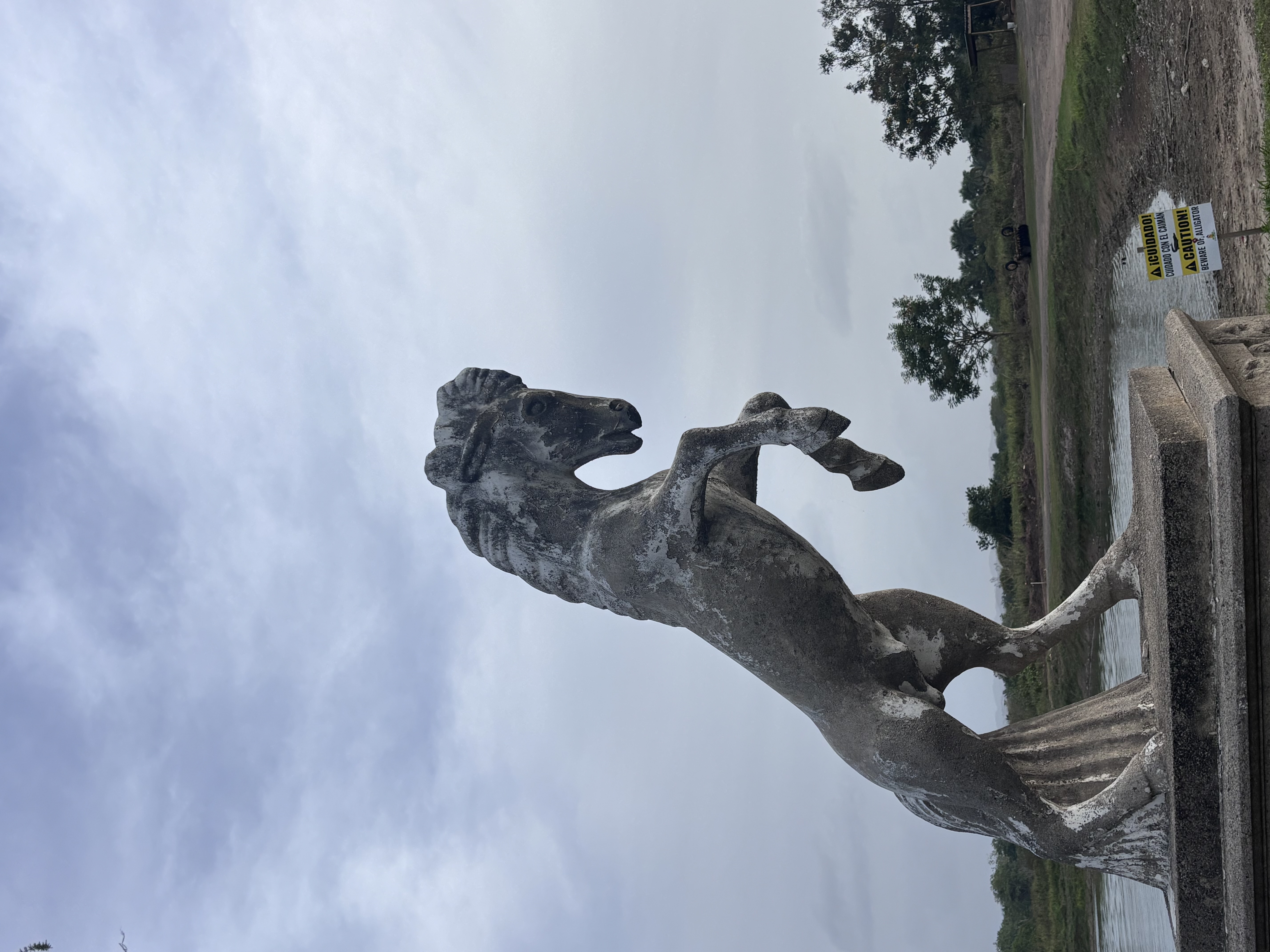 Horse statue at the hacienda