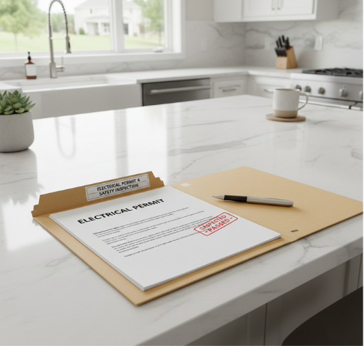 Official electrical permit and safety inspection records for a professionally installed home EV charger. Official electrical permit and safety inspection records for a professionally installed home EV charger.