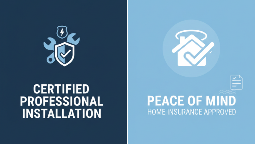 The link between professional EV charger installation and home insurance eligibility. The link between professional EV charger installation and home insurance eligibility.