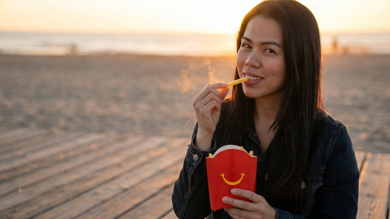 Comiendo papas de Mc Donalds Comiendo papas de Mc Donalds