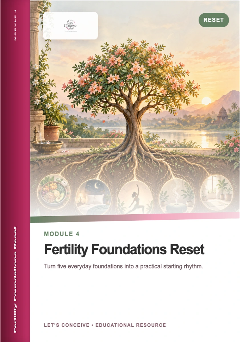 3D product box for Module 4, Fertility Foundations Reset
