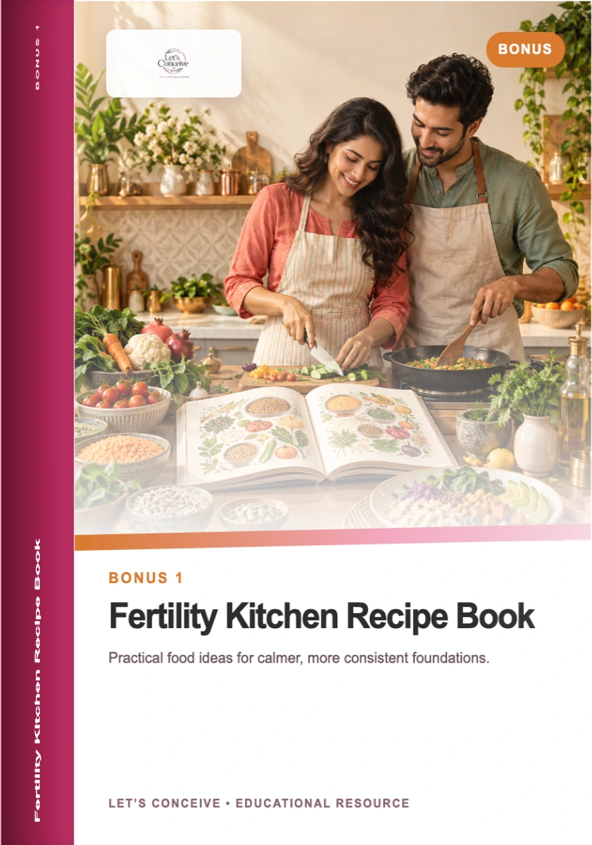 3D product box for the Fertility Kitchen Recipe Book bonus