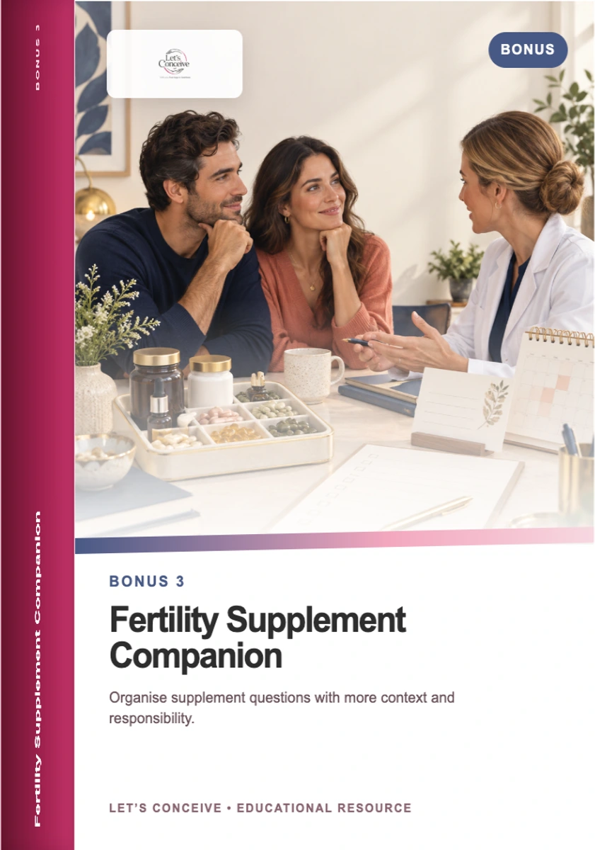 3D product box for the Fertility Supplement Companion bonus