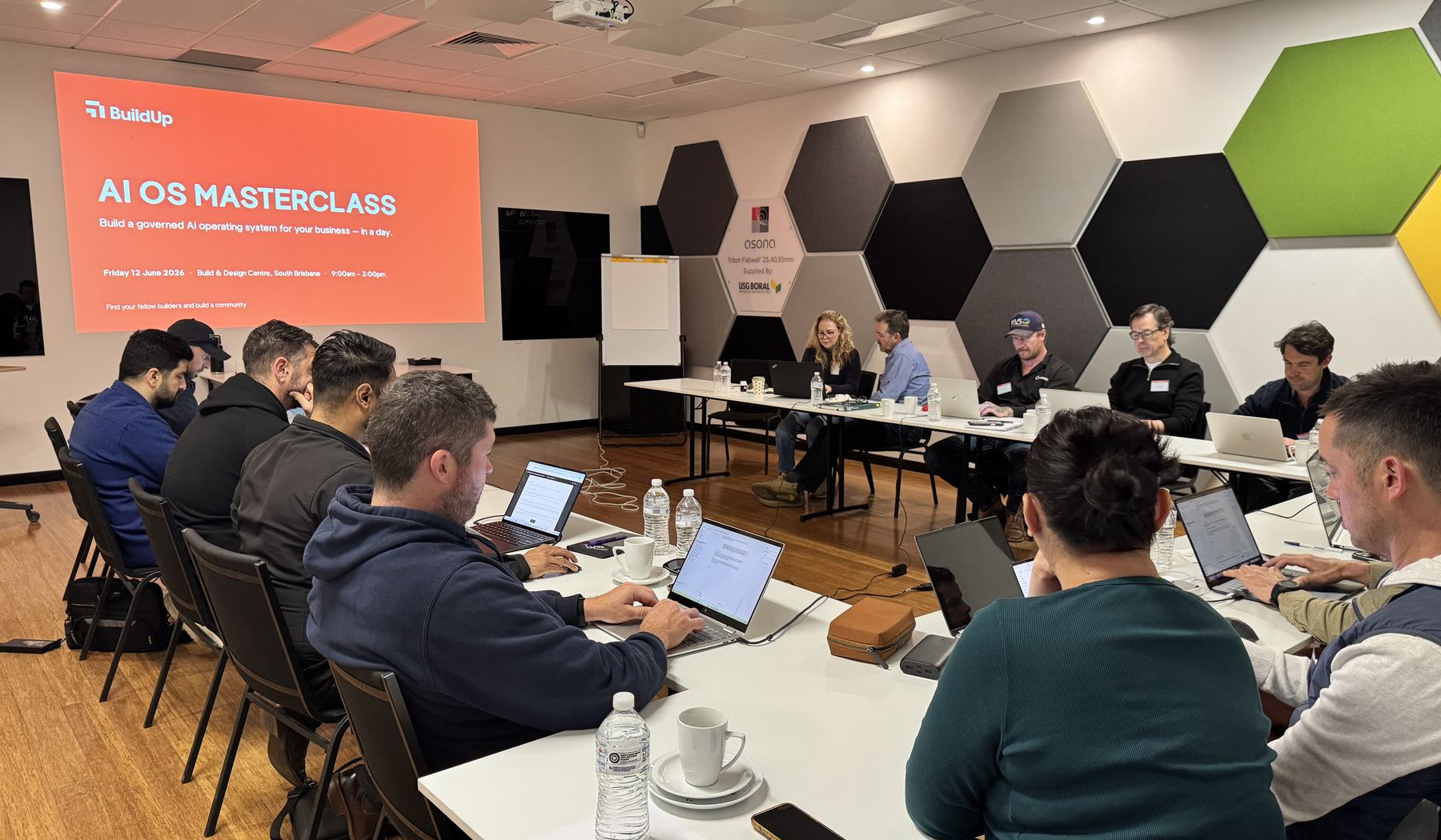 Builders at the AI OS Masterclass, South Brisbane