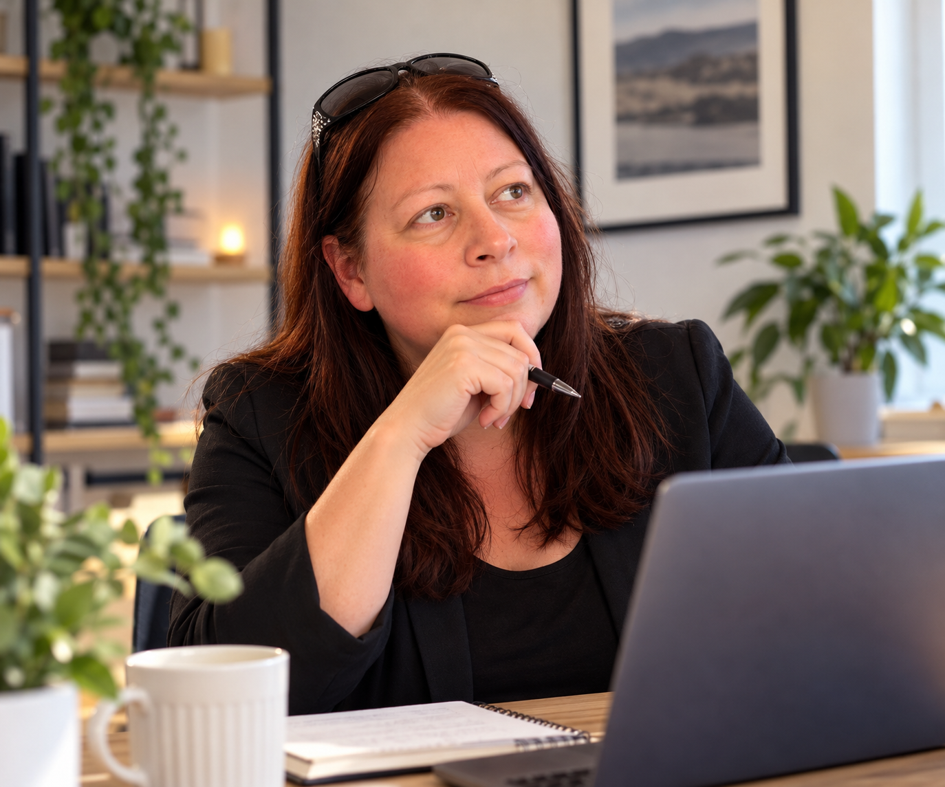 Kelly Neeson at her desk