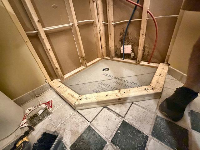 WoodHausWorks completed carpentry and tile project