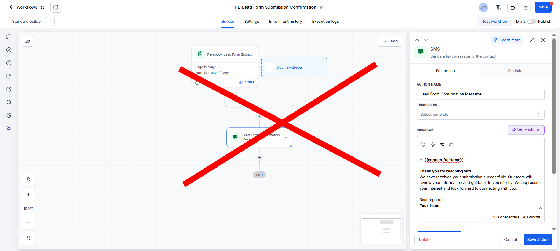 Incorrect workflow example