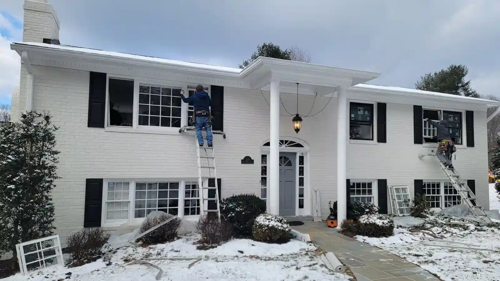 River Bend, Great Falls — Black Andersen Windows Before