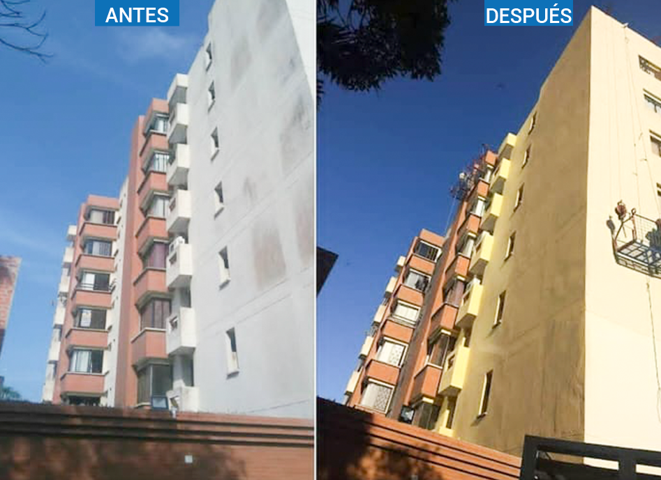 Proyecto 4 · Antes y después de la renovación de un edificio en Barranquilla