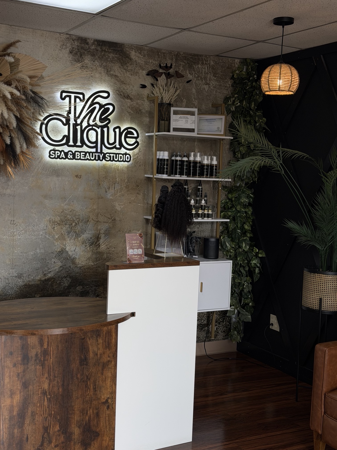 A sophisticated arrangement of professional salon tools highlighting the premium environment.