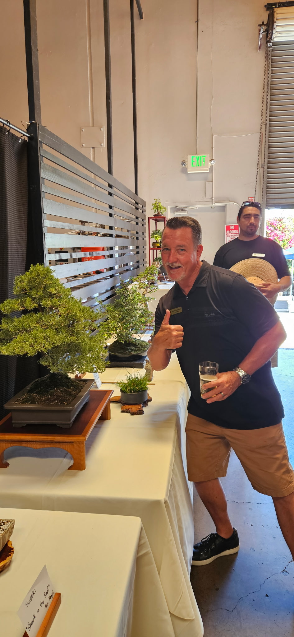 Robert Hoogeveen at a bonsai exhibition