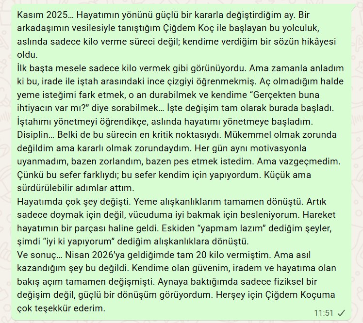 Danışan yorumu 2