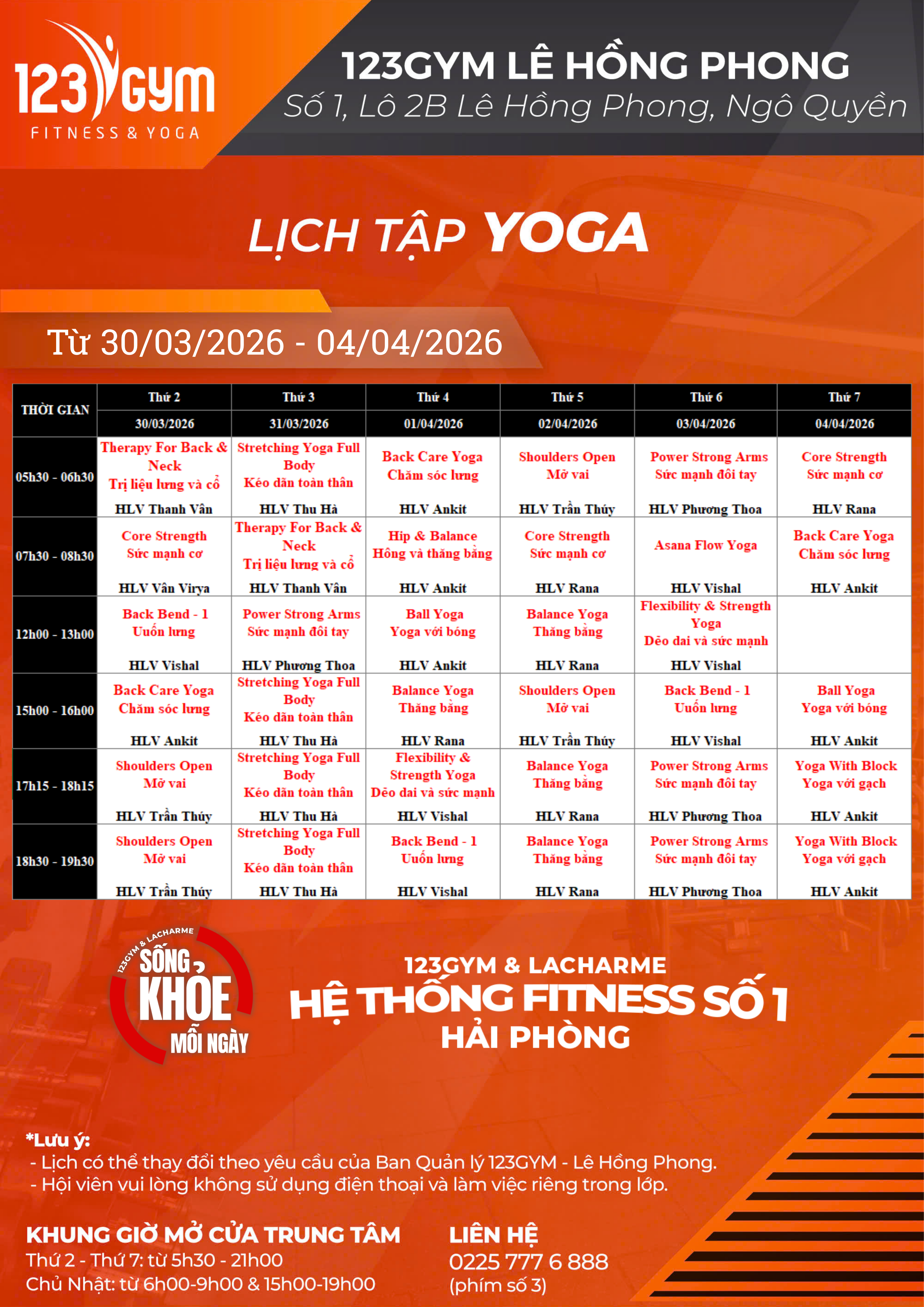 LHP Yoga Tuần 2