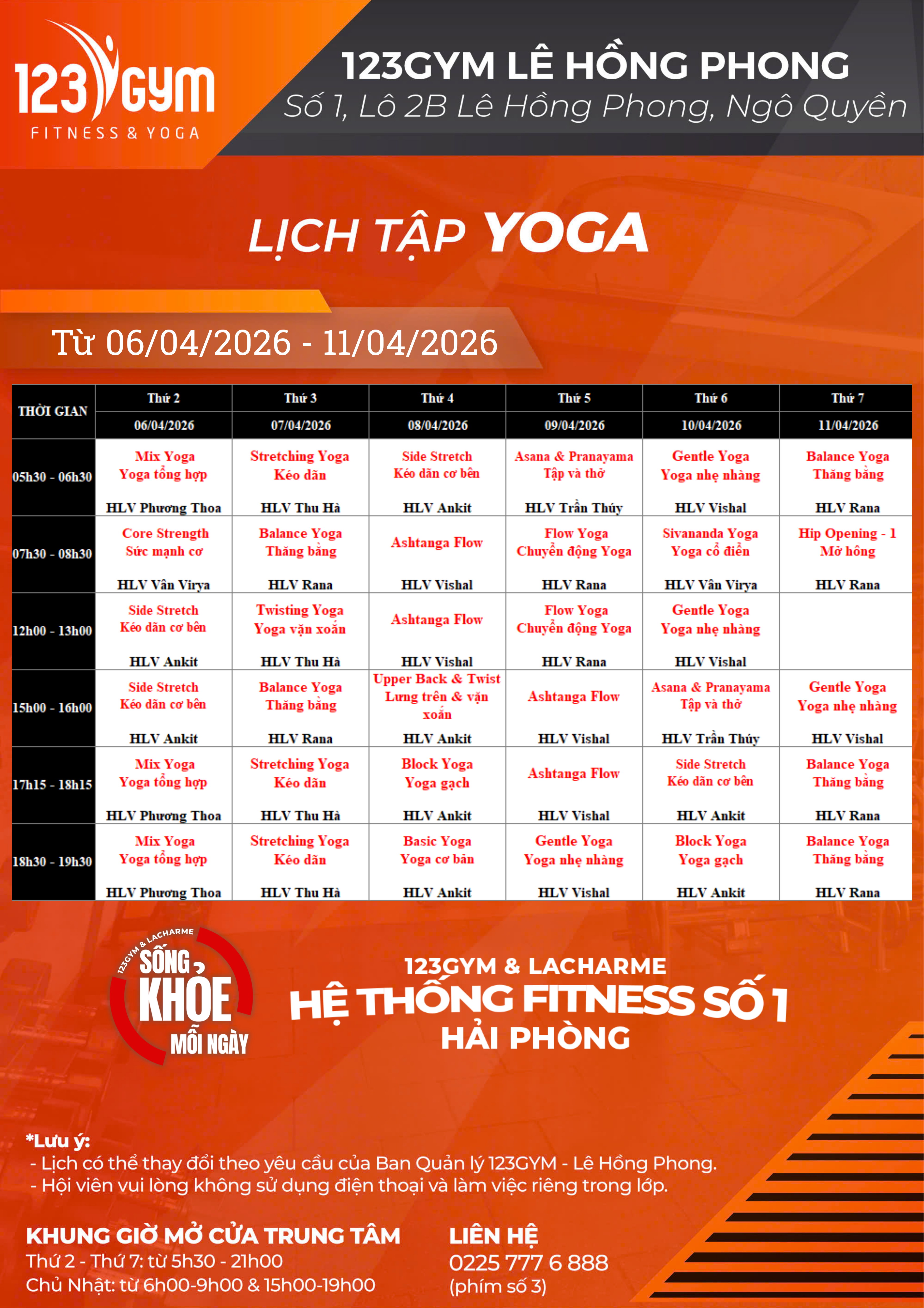 LHP Yoga Tuần 2