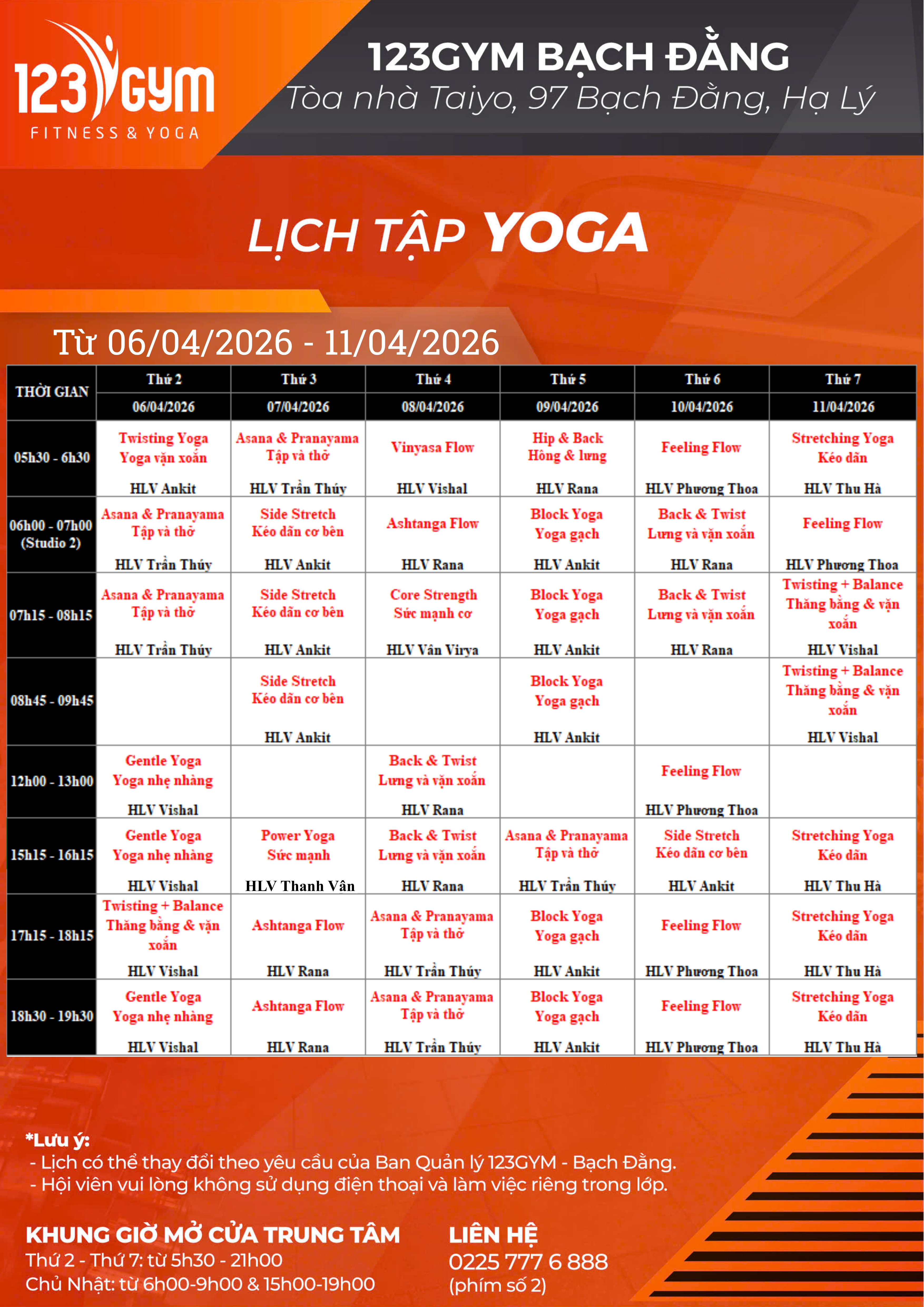 BD Yoga Tuần 2