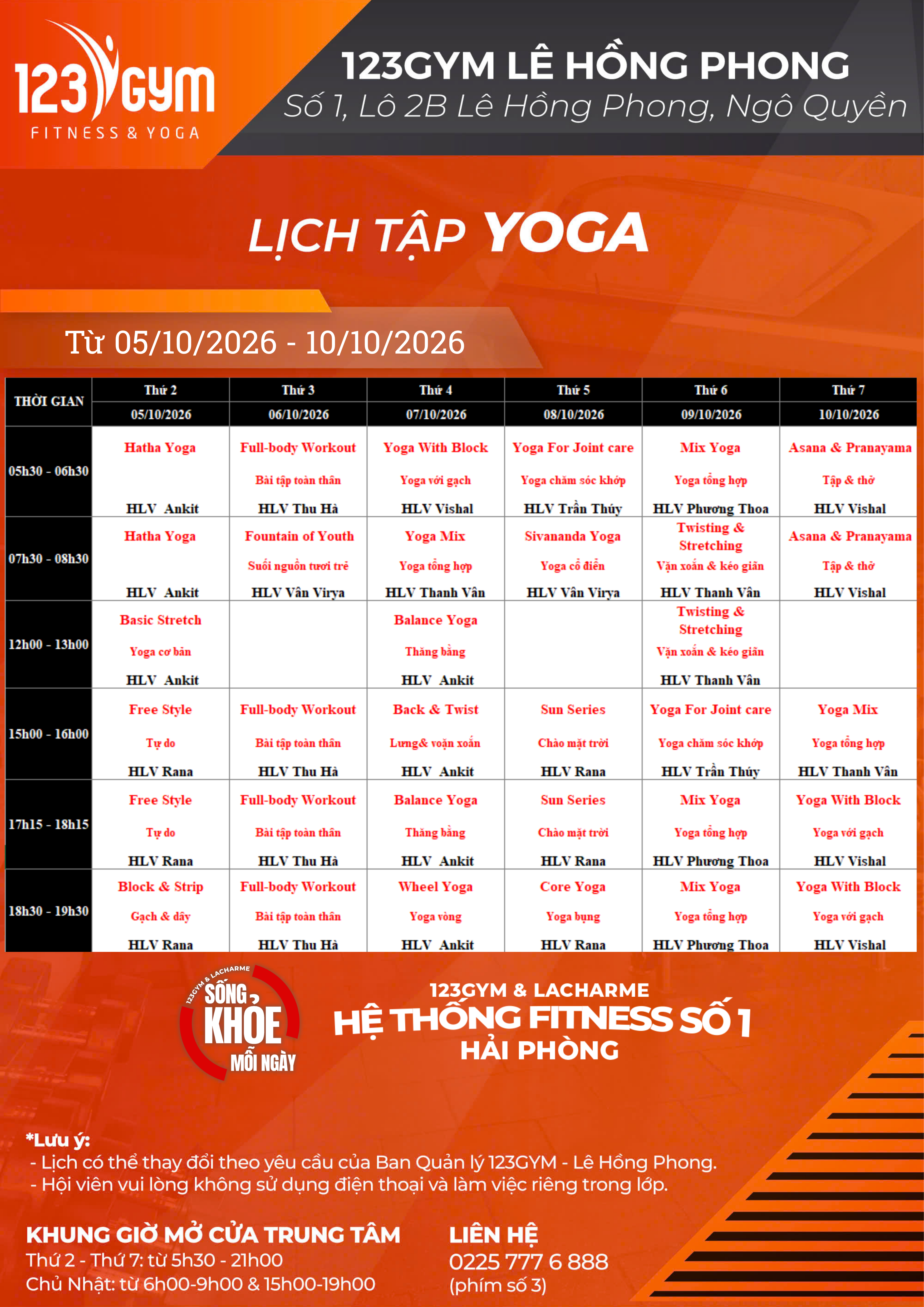 LHP Yoga Tuần 2