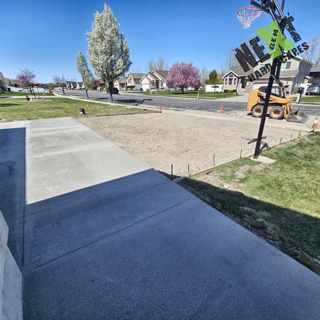 Preparation for the second pour is under way with framing, final finishing grade, and cleanup.
