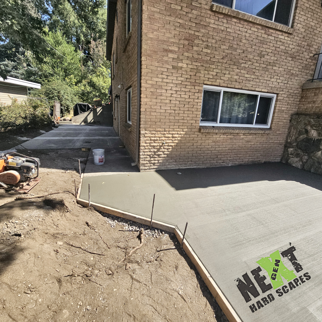 Path from Driveway. Concrete surface exhibits consistent texture and clean form lines, highlighting the attention to fit and finish.