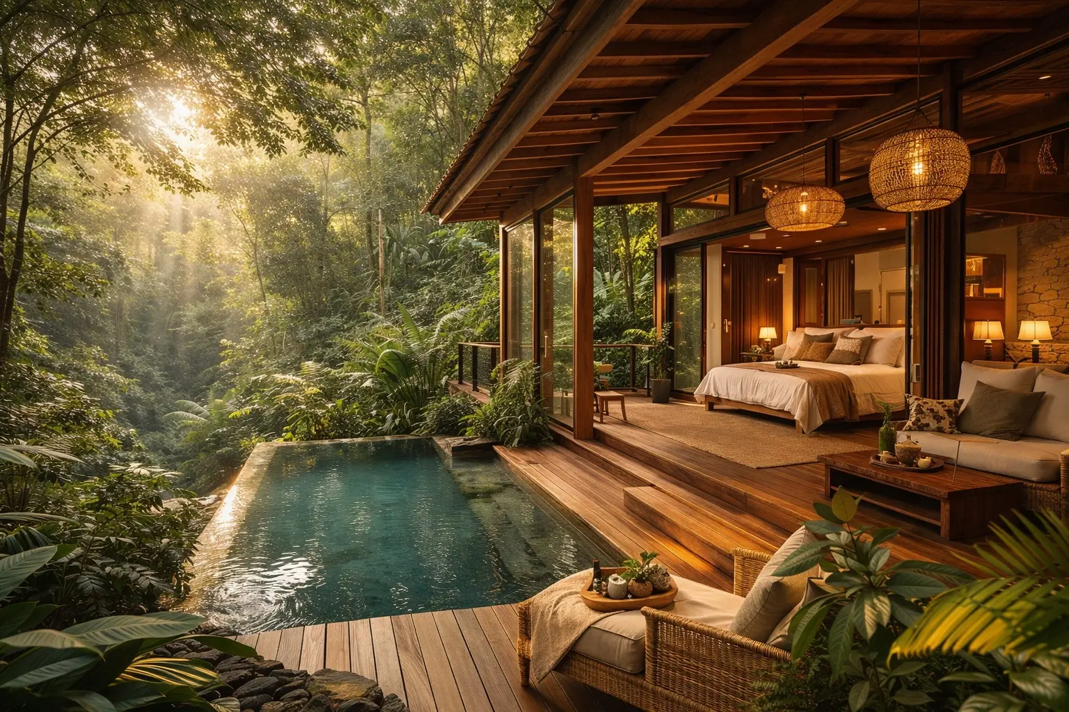 Costa Rica luxury eco lodge in rainforest 