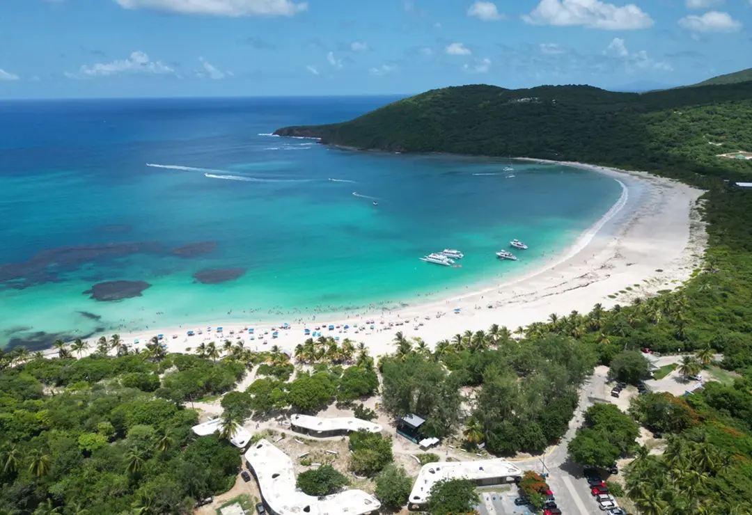 Puerto Rico beach vacation with clear Caribbean water