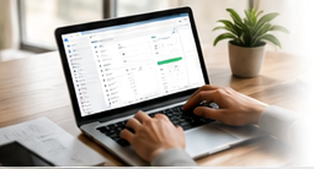 Executive Assistant working inside a digital workflow system