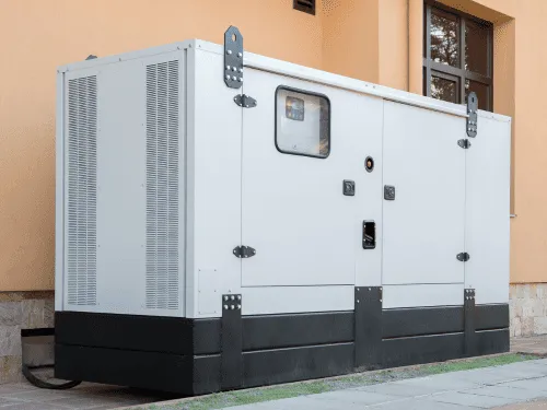 New residential backup standby generator installed safely outside a Georgia home by Sumner Electric Co.