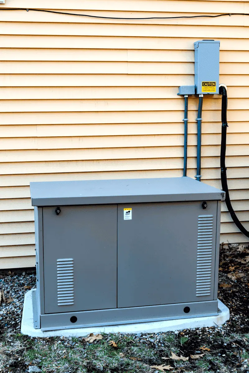 New residential backup standby generator installed safely outside a Georgia home by Sumner Electric Co.