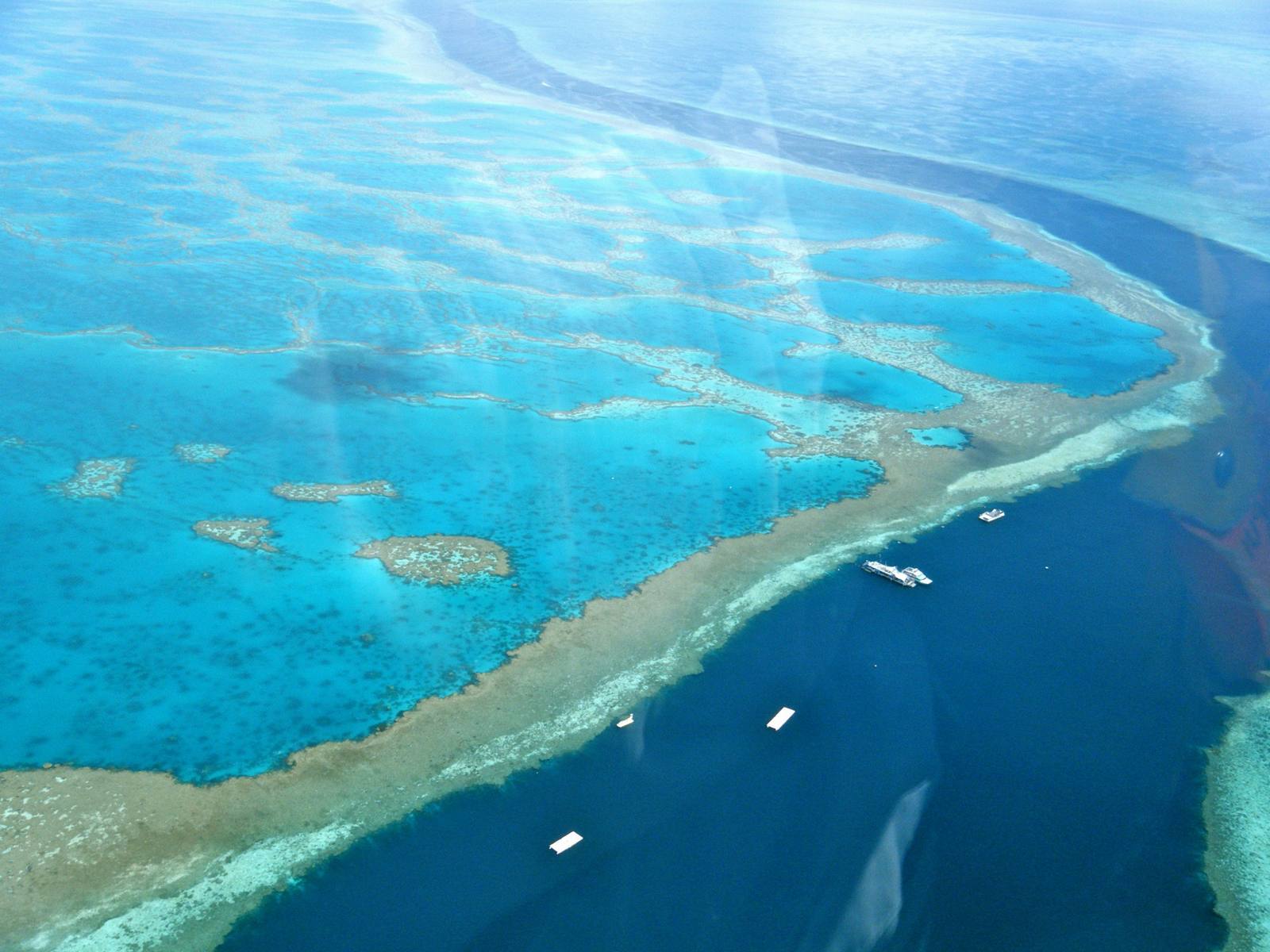 Aerial view of the Great Barrier Reef
