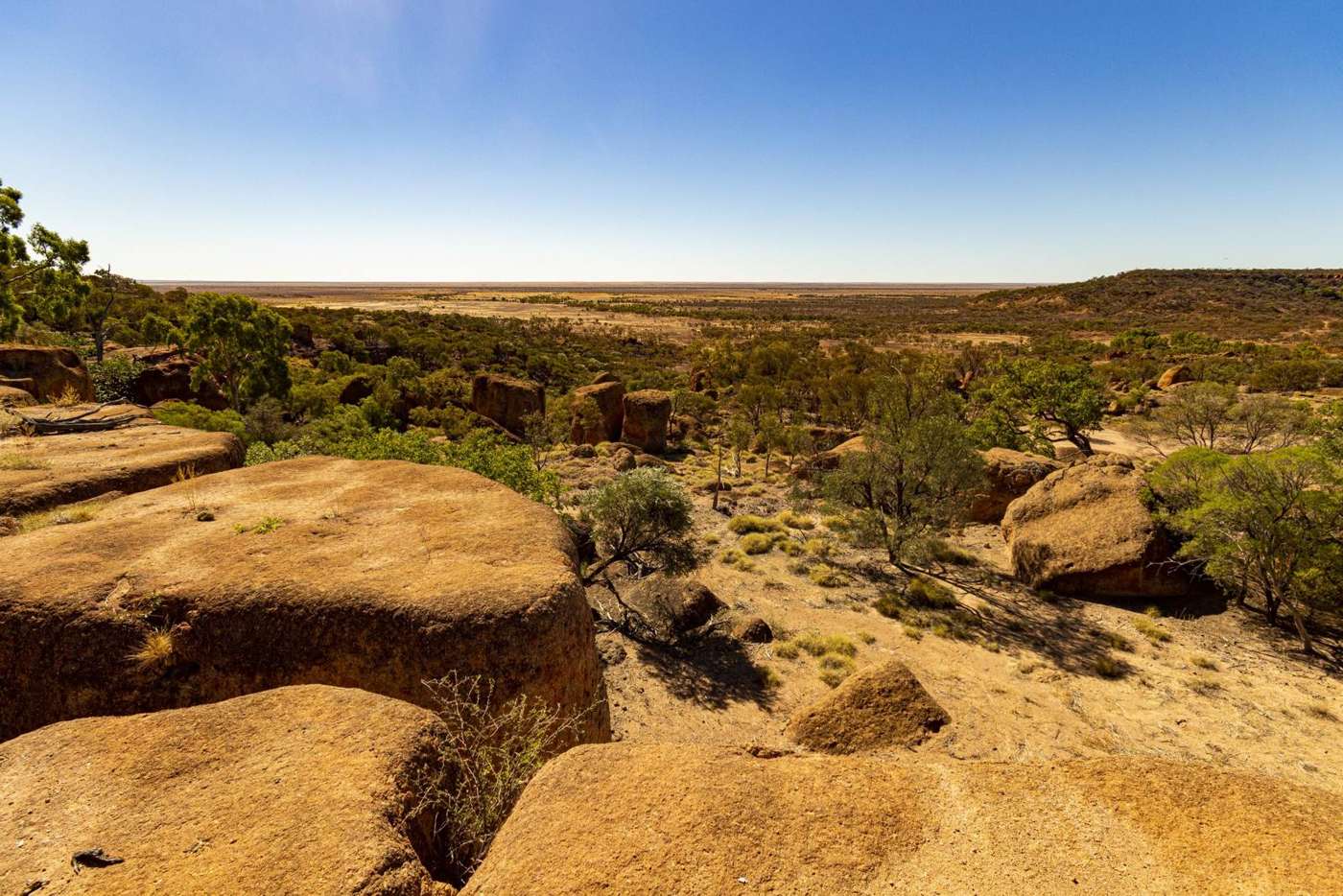 Red dirt and scrub in outback Queensland